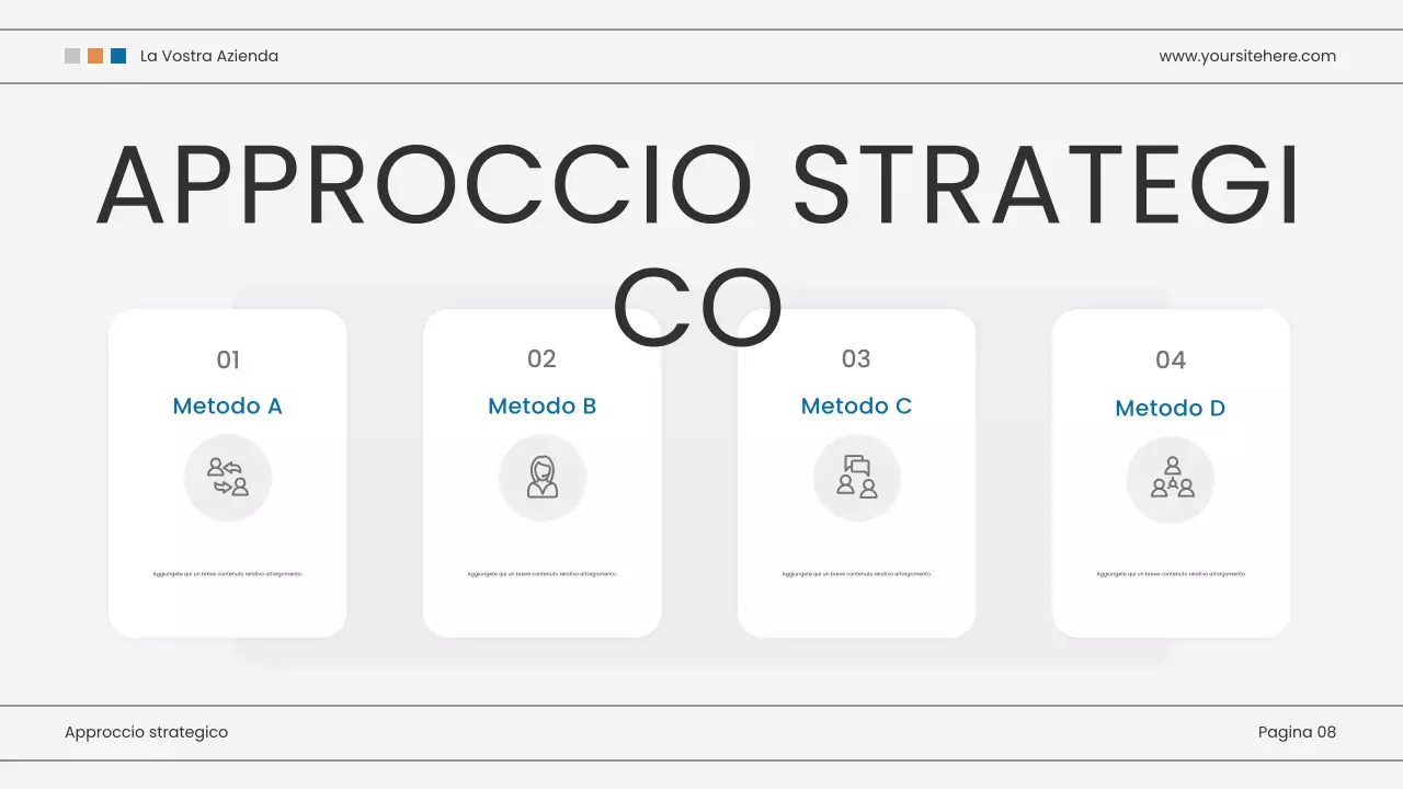 presentazione di marketing moderno blu