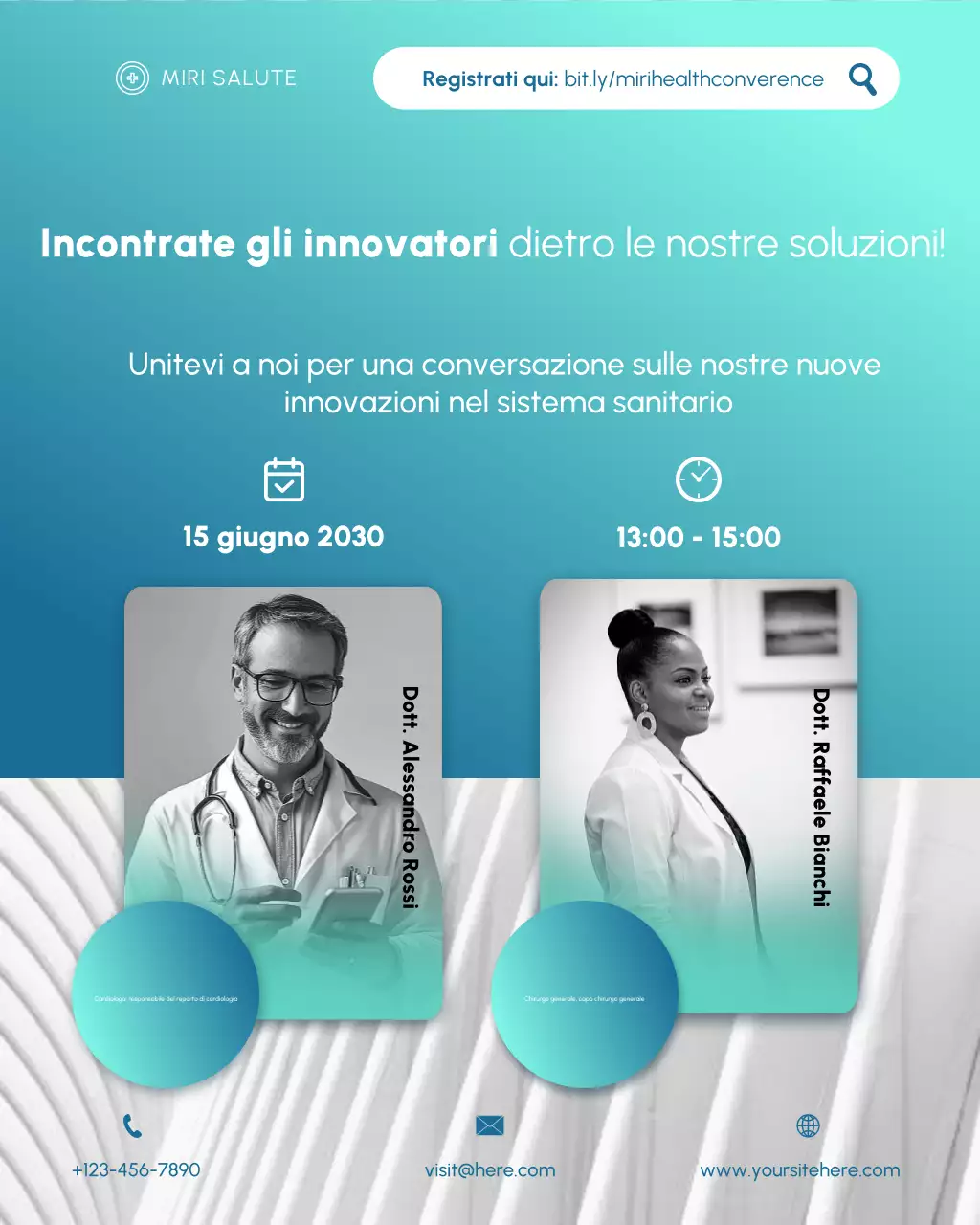 annuncio dell'evento sanitario moderno sfumato verde acqua post instagram