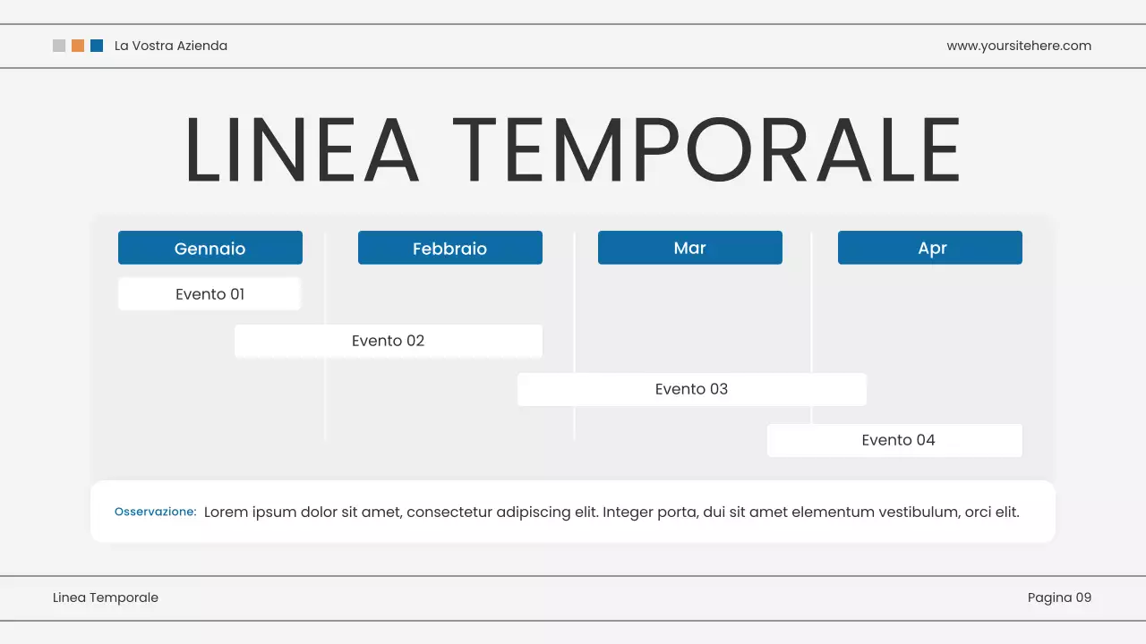 presentazione di marketing moderno blu