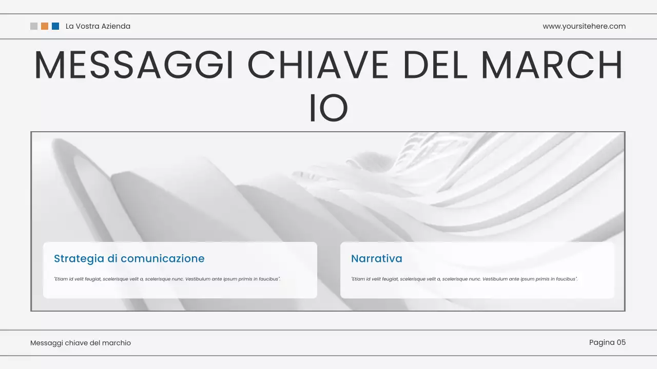 presentazione di marketing moderno blu