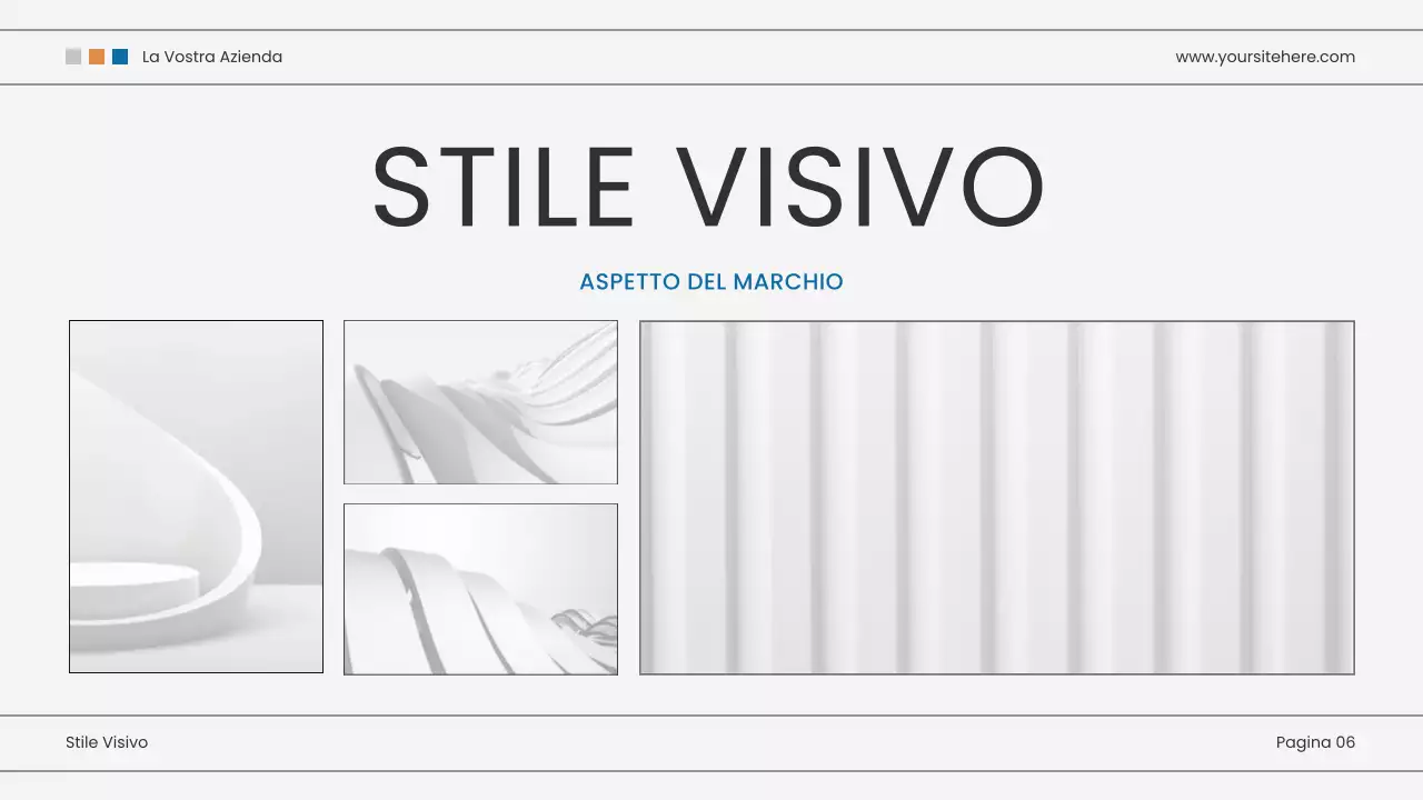 presentazione di marketing moderno blu