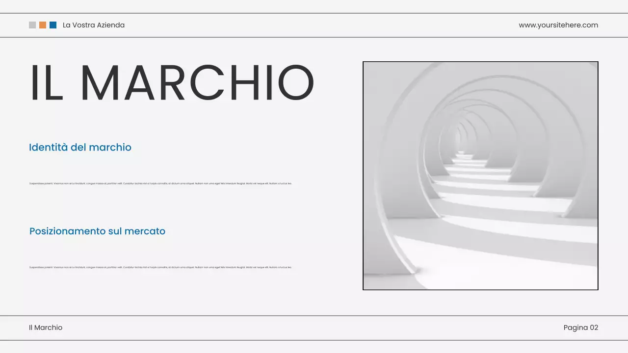 presentazione di marketing moderno blu