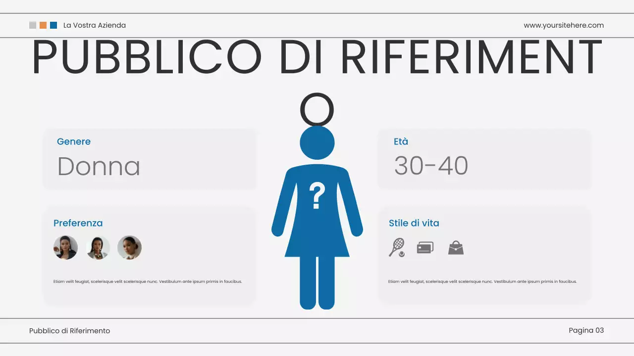 presentazione di marketing moderno blu