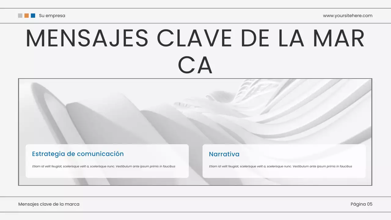 Presentación de marketing moderna azul