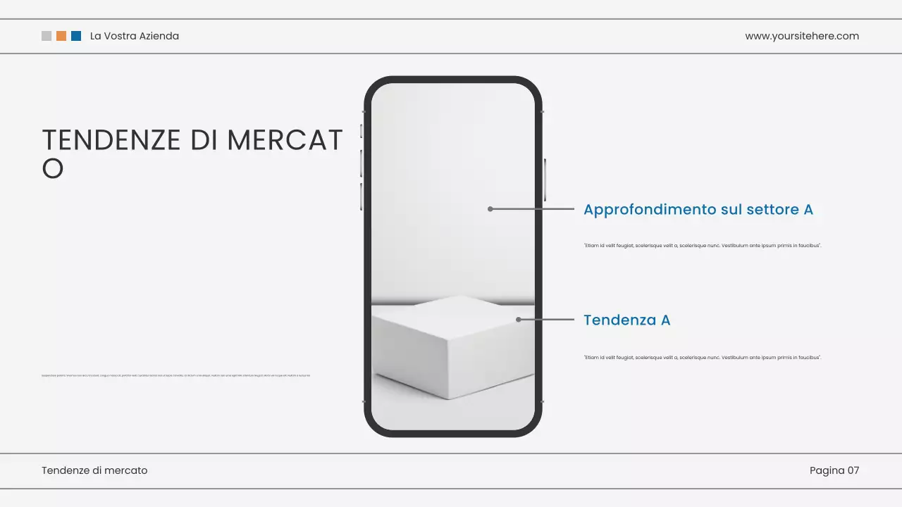 presentazione di marketing moderno blu