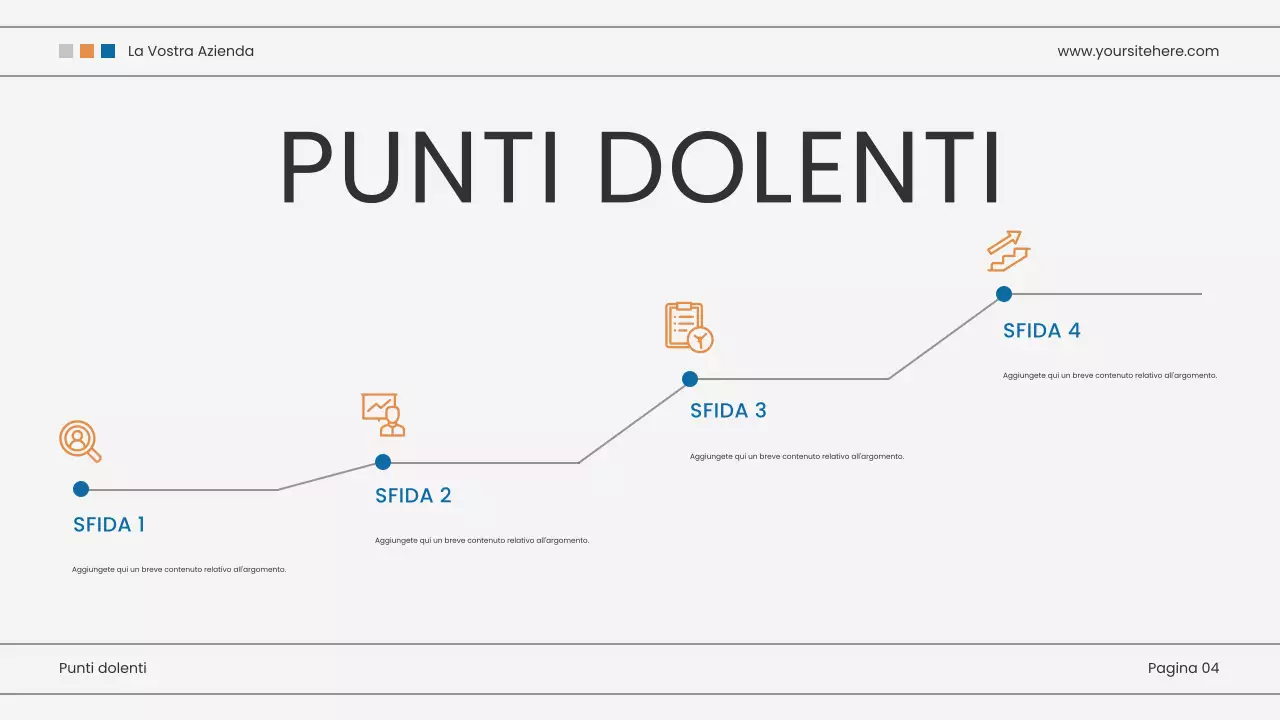 presentazione di marketing moderno blu