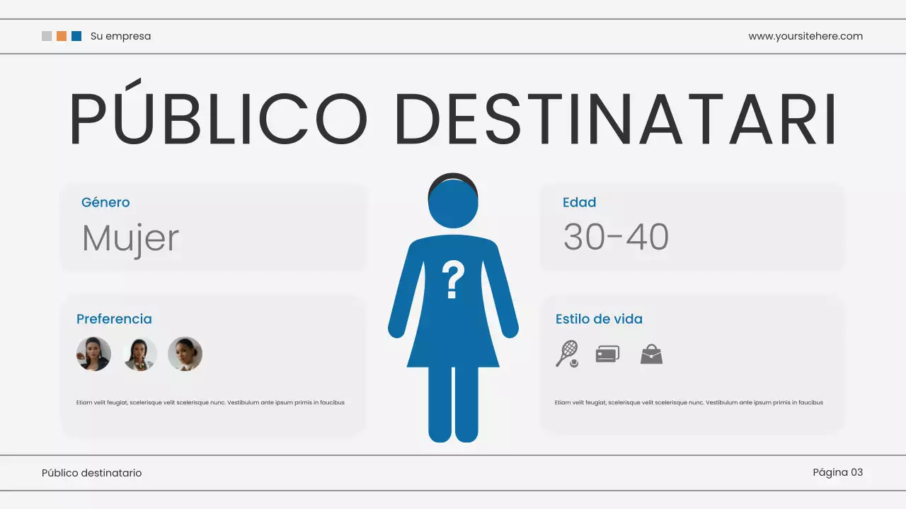 Presentación de marketing moderna azul