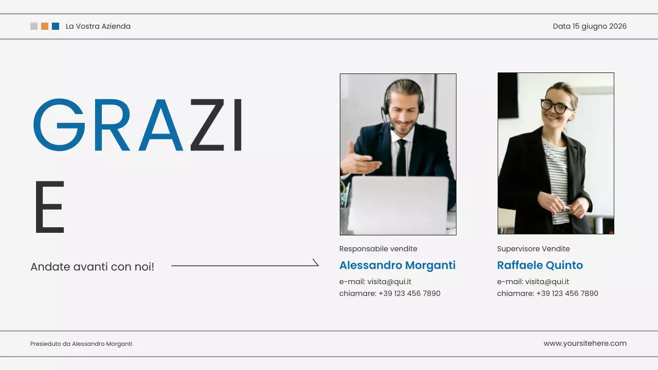 presentazione di marketing moderno blu