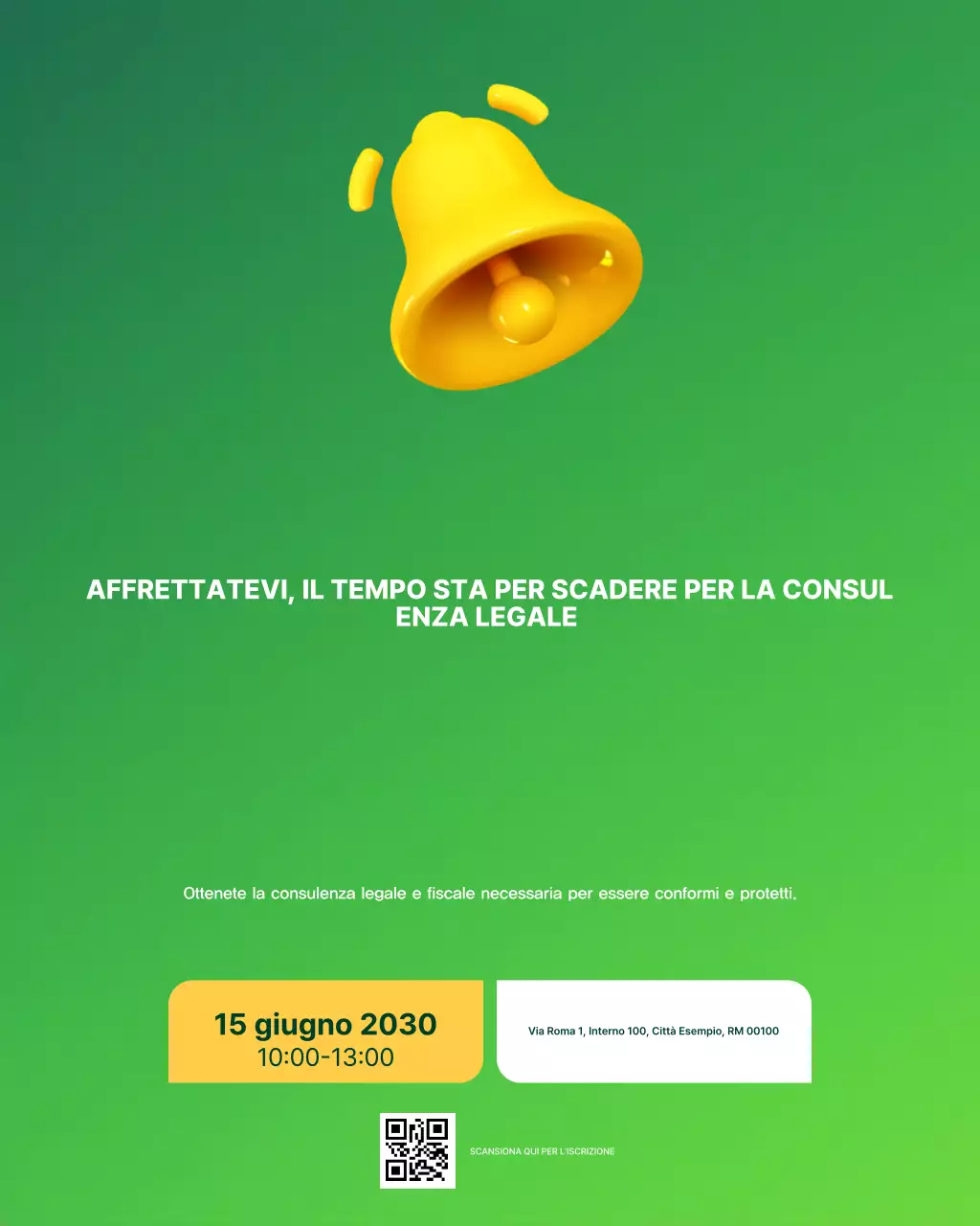 invito alla consulenza legale moderna verde