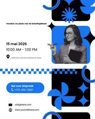 oranje en groene moderne belastingpromotie Instagram-bericht