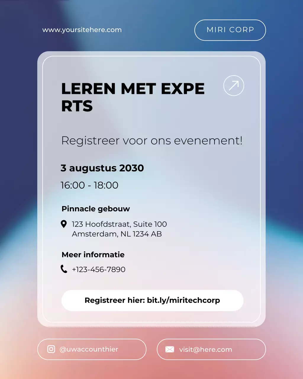 paarse moderne tech en wetenschap evenement uitnodiging instagram post