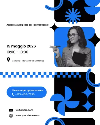 post instagram sulla promozione delle tasse moderne arancione e verde