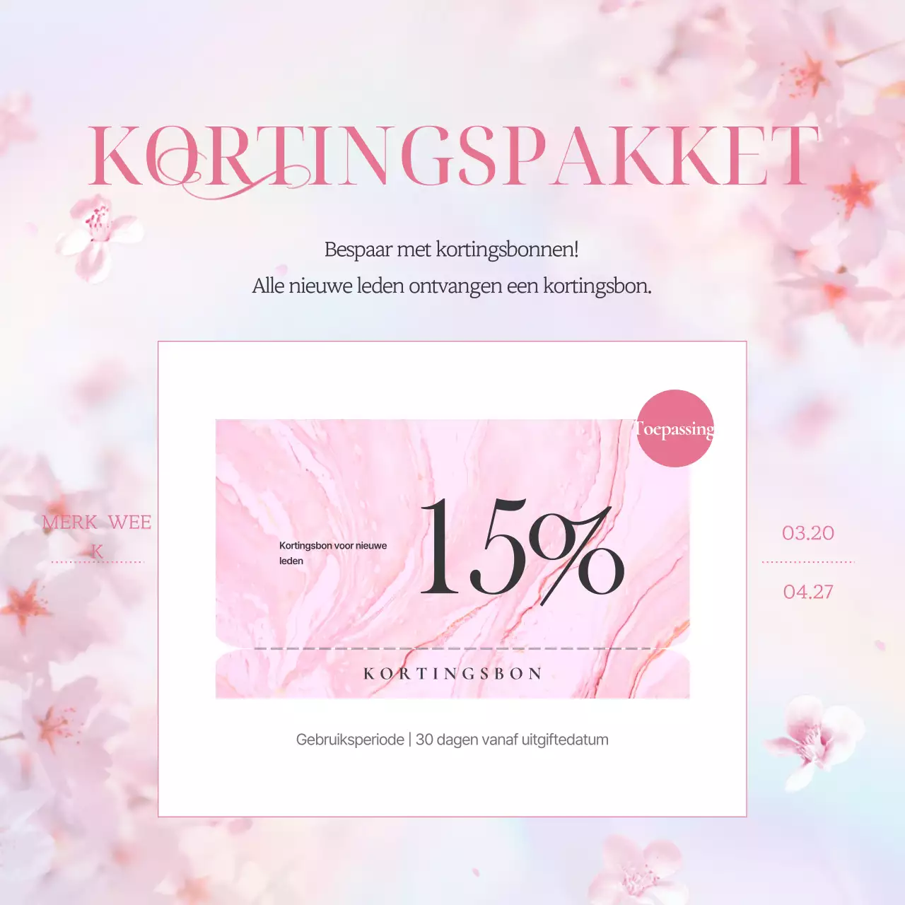 Roze schone lente kersenbloesem merk marketing promotie