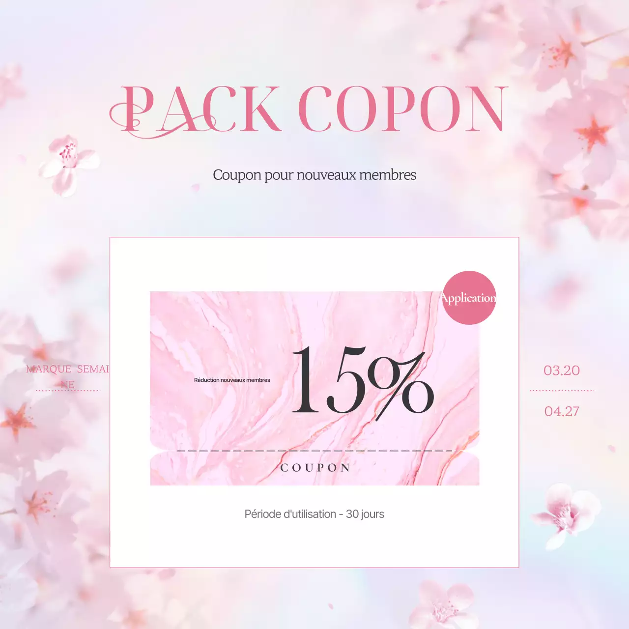 Promotion marketing de la marque Pink Clean Spring Cherry Blossom