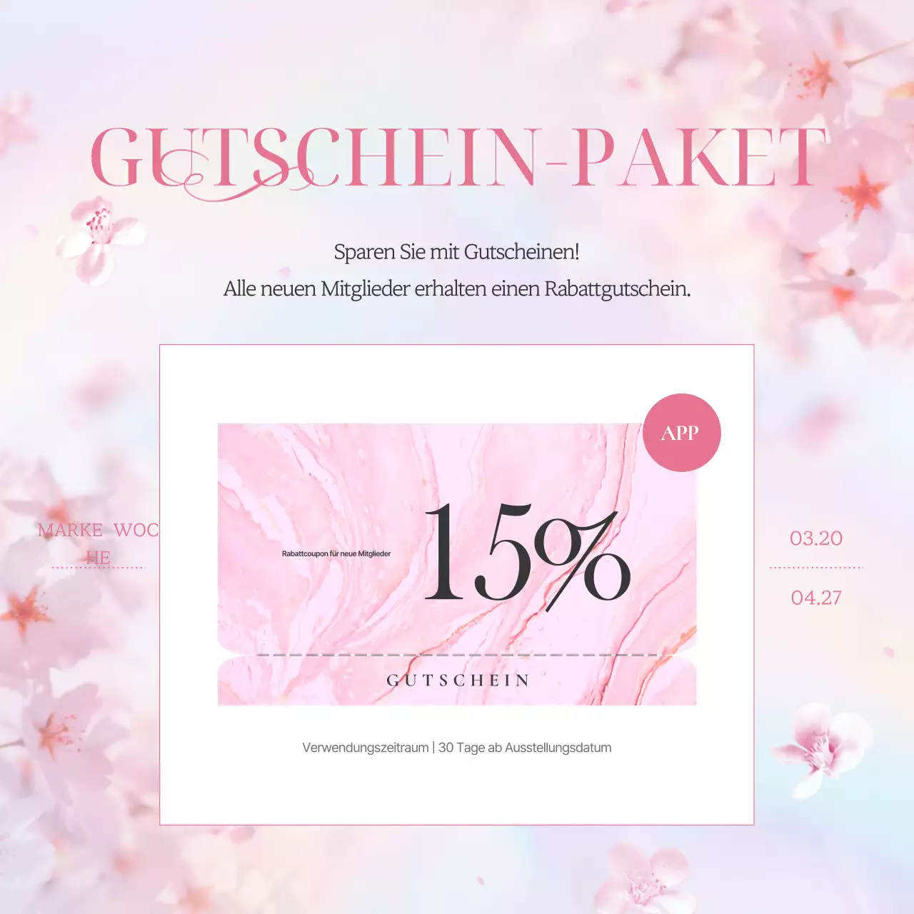 Marketingaktion für die Marke Pink Clean Spring Cherry Blossom