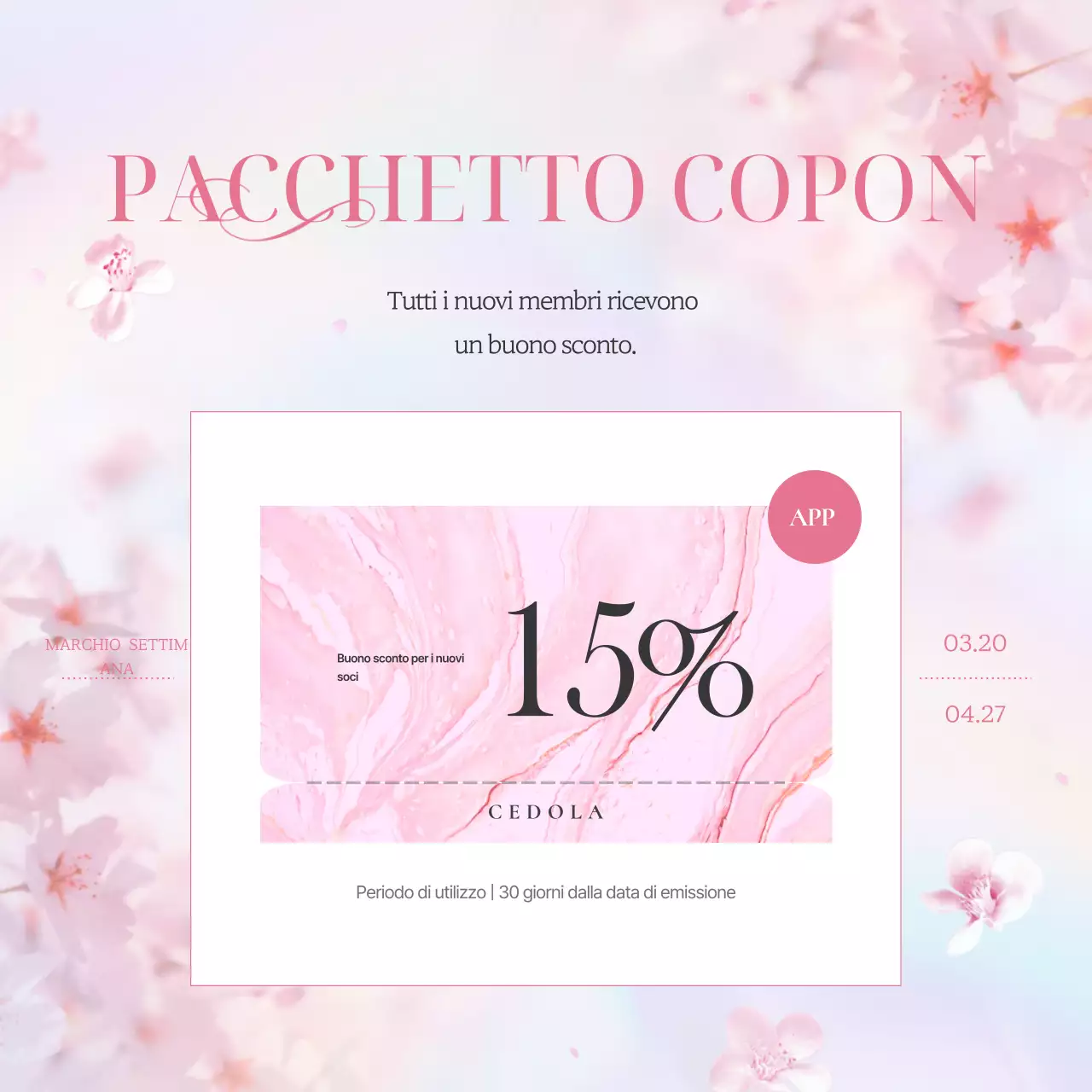 Promozione del marketing del marchio Pink Clean Spring Cherry Blossom