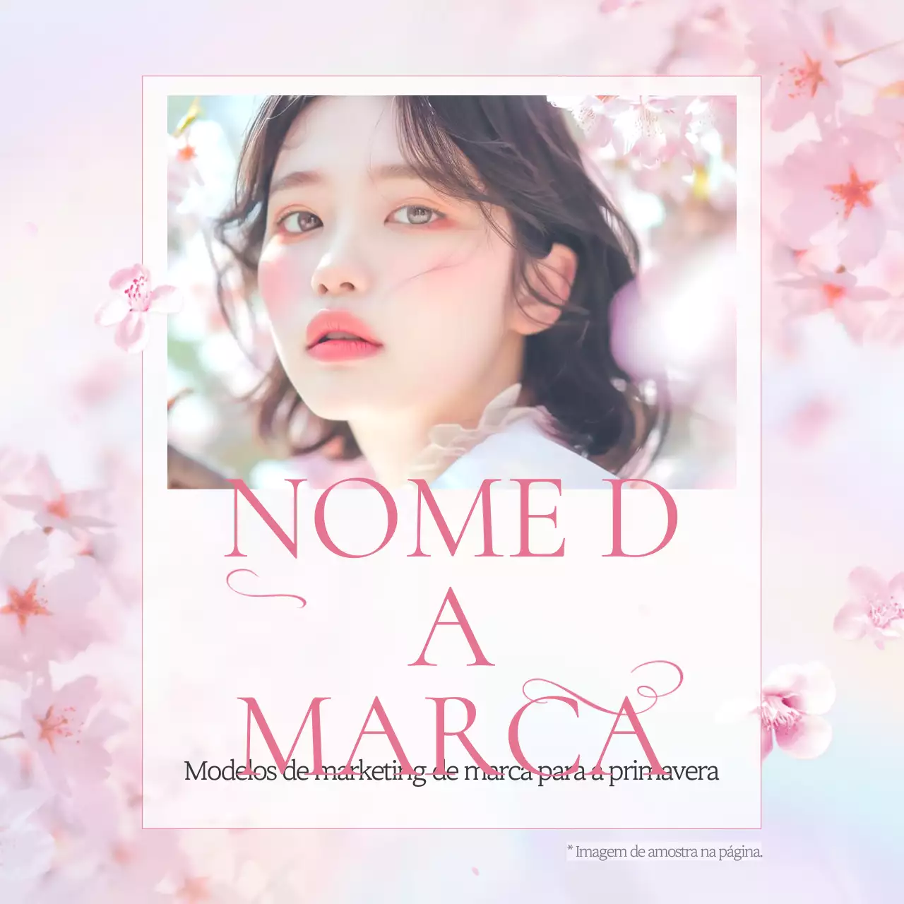 Promoção de marketing da marca Pink Clean Spring Cherry Blossom