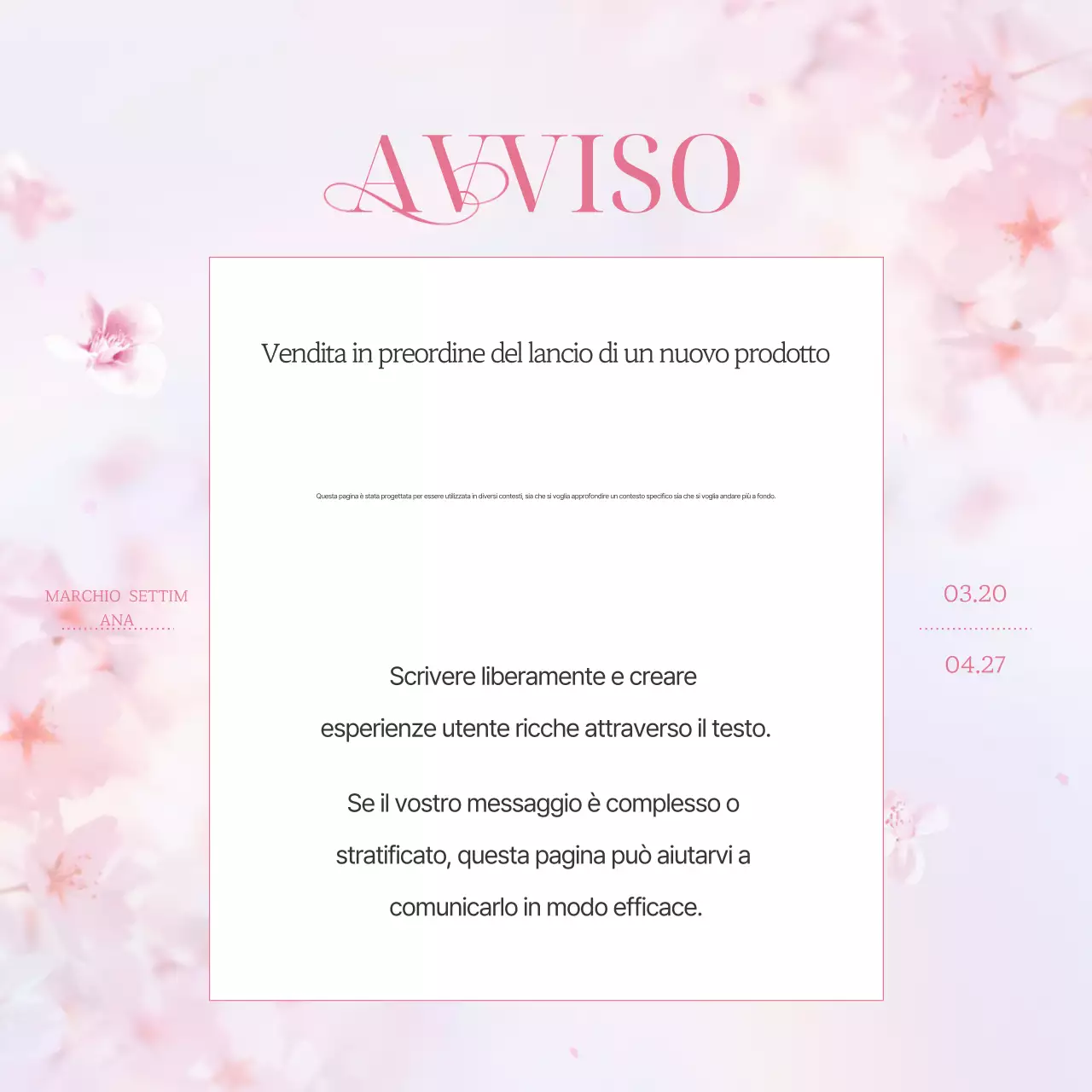 Promozione del marketing del marchio Pink Clean Spring Cherry Blossom