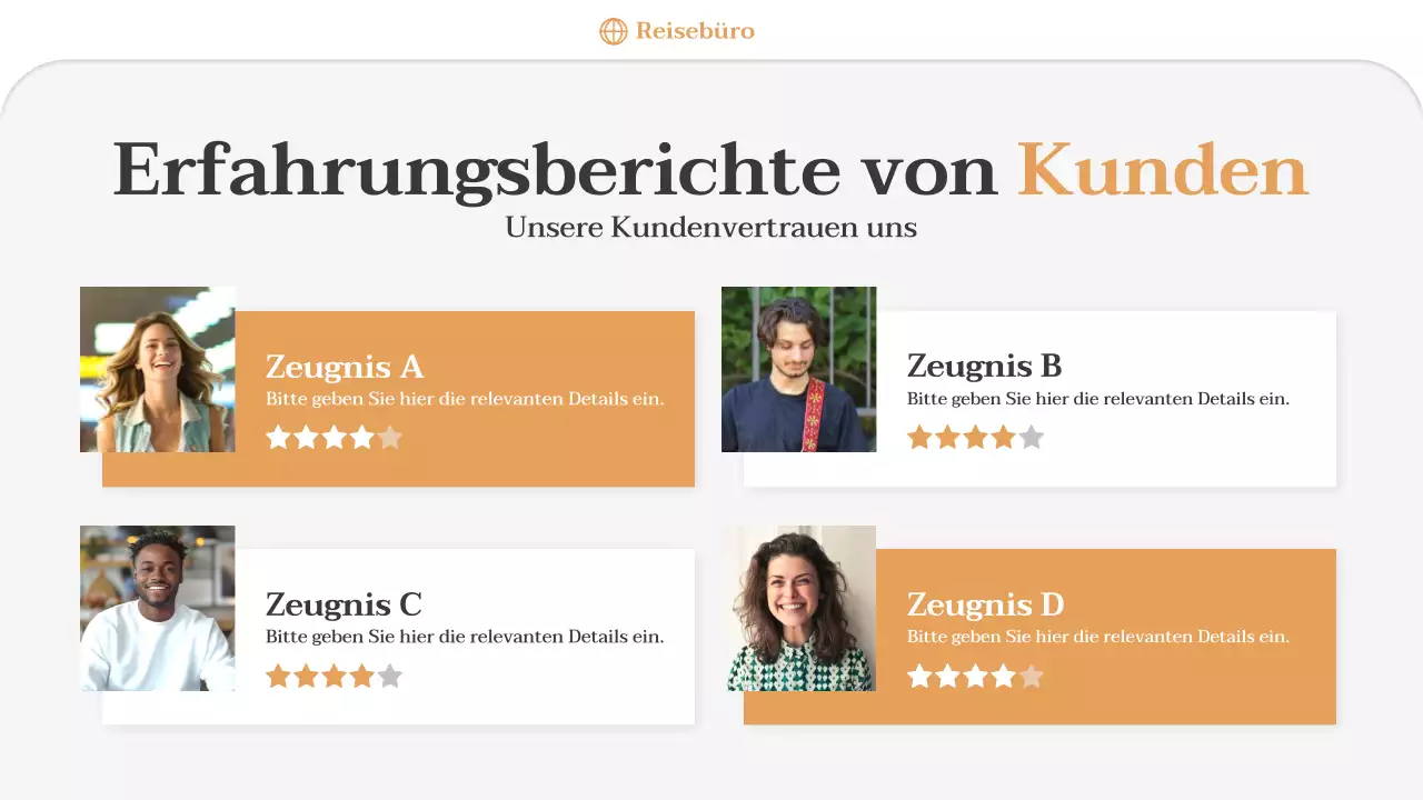 Orange Minimal Reisebüro-Promotion Präsentation