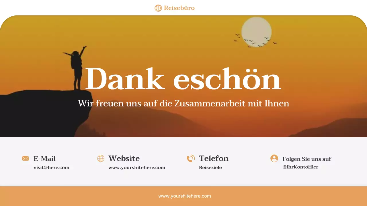 Orange Minimal Reisebüro-Promotion Präsentation