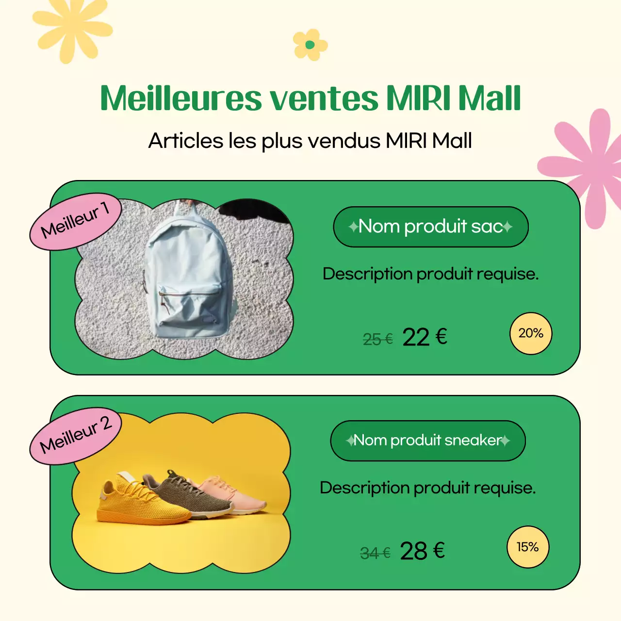 Événement de réduction pour bébé vert
