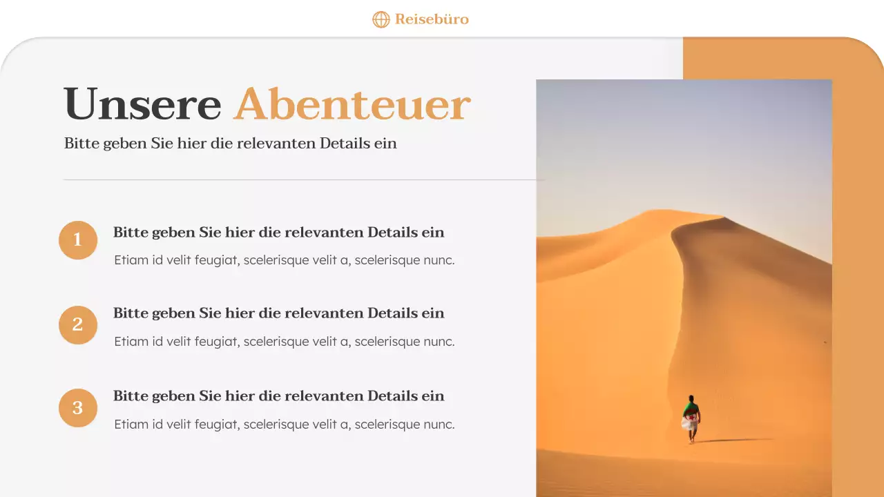 Orange Minimal Reisebüro-Promotion Präsentation