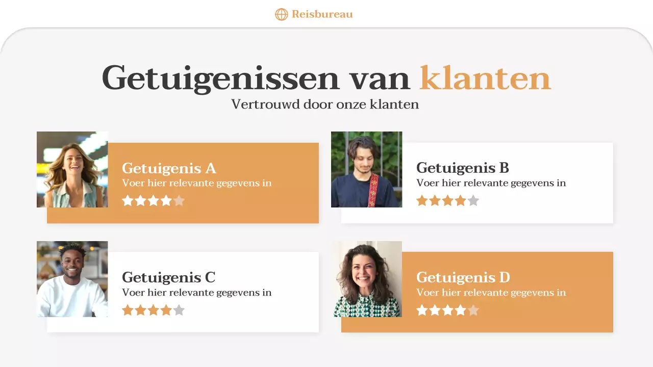 Orange Minimal Travel Agency Promotie Presentatie