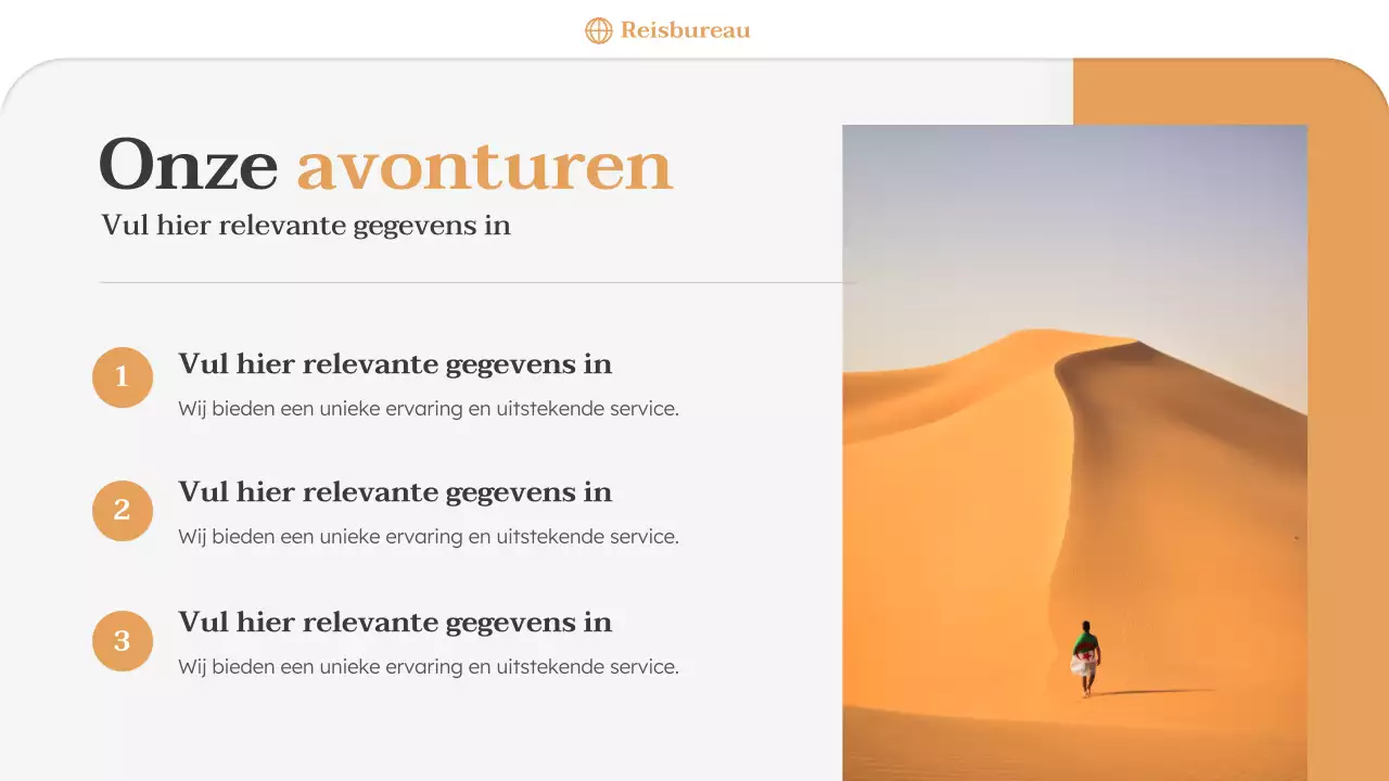 Orange Minimal Travel Agency Promotie Presentatie