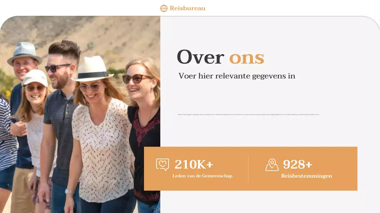 Orange Minimal Travel Agency Promotie Presentatie