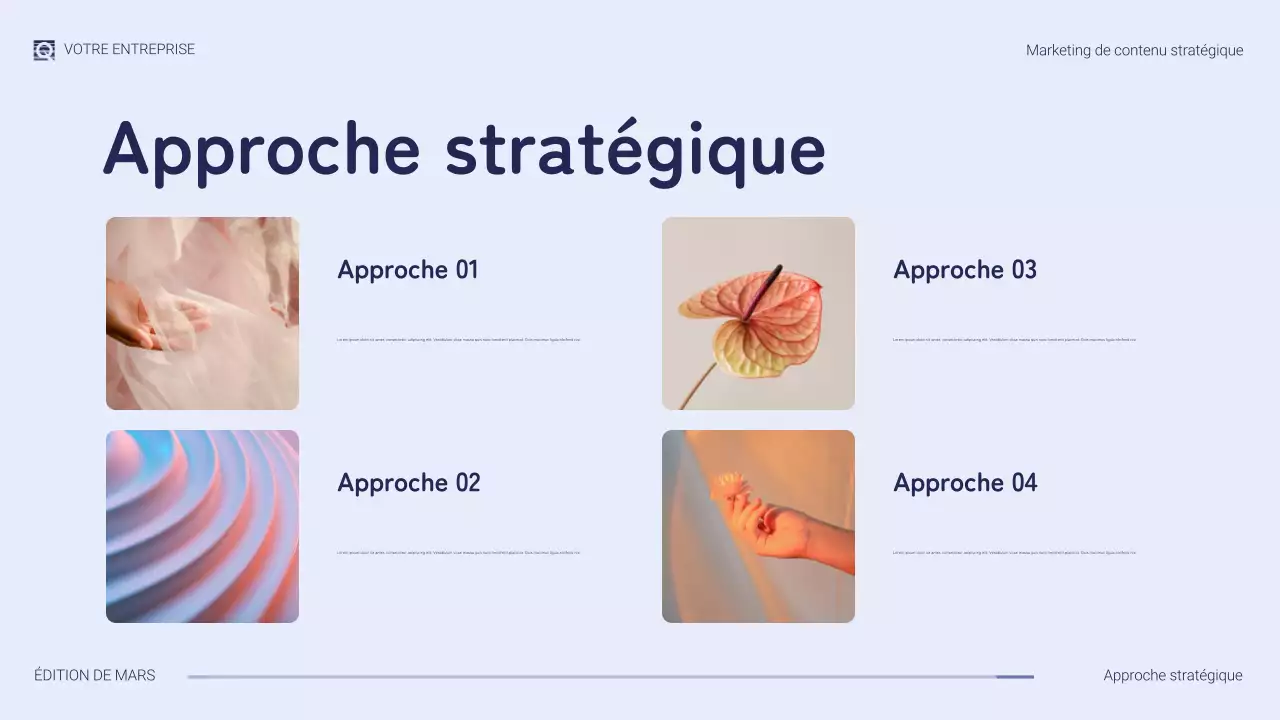 présentation marketing moderne violette