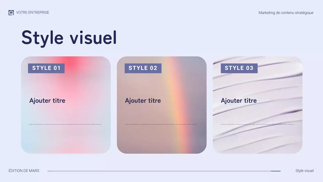 présentation marketing moderne violette