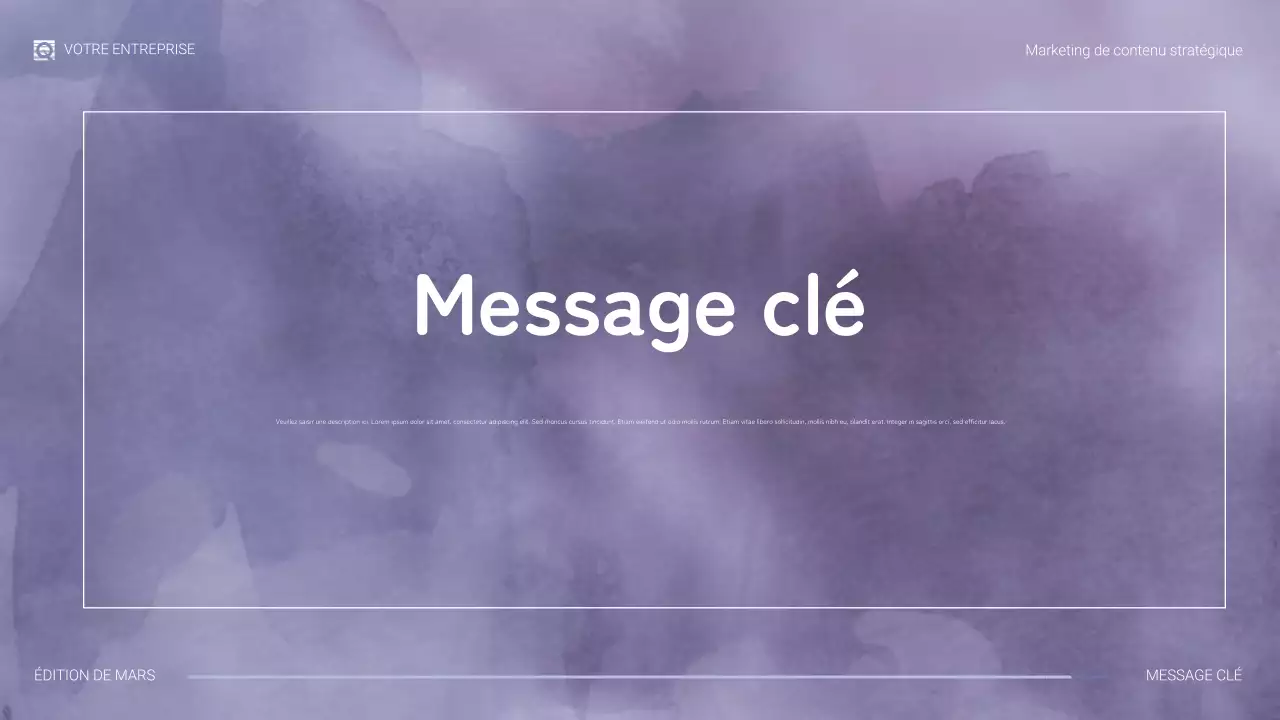 présentation marketing moderne violette