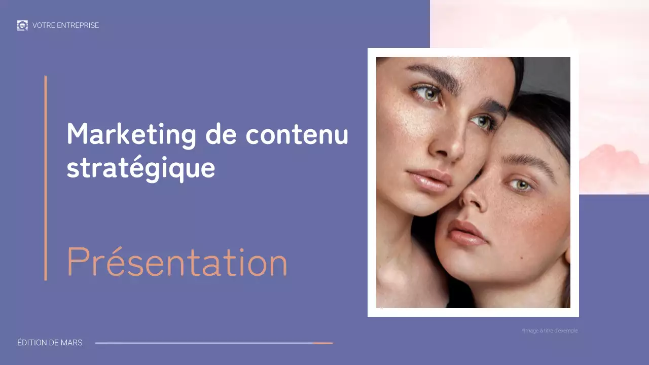 présentation marketing moderne violette