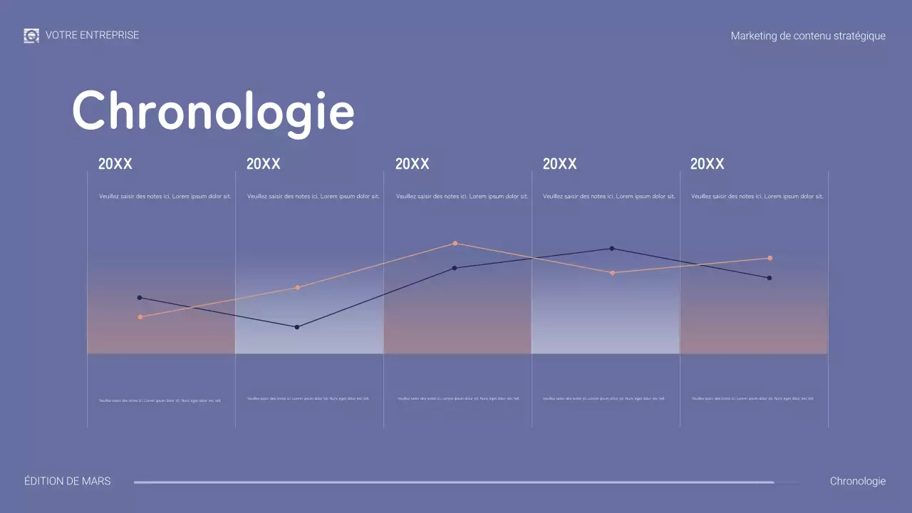 présentation marketing moderne violette