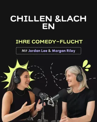 Werbung für schwarze moderne Komödie