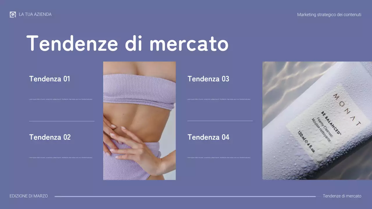 presentazione di marketing moderno viola