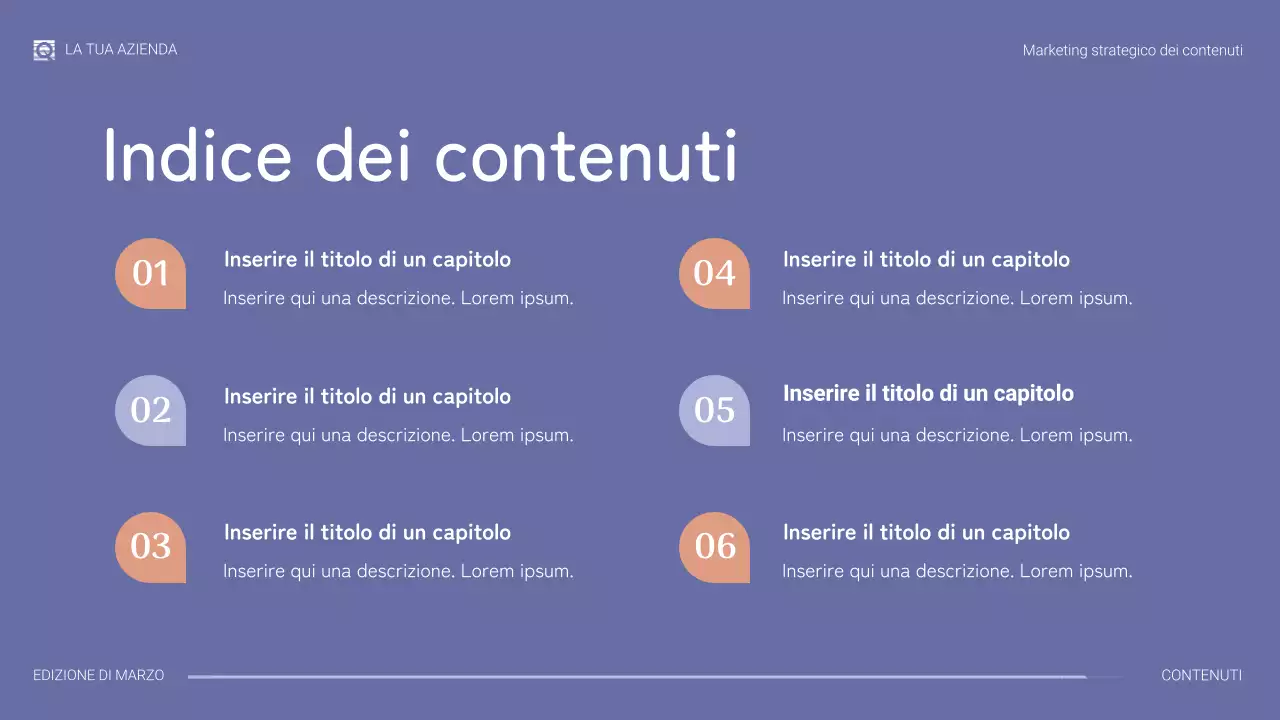 presentazione di marketing moderno viola