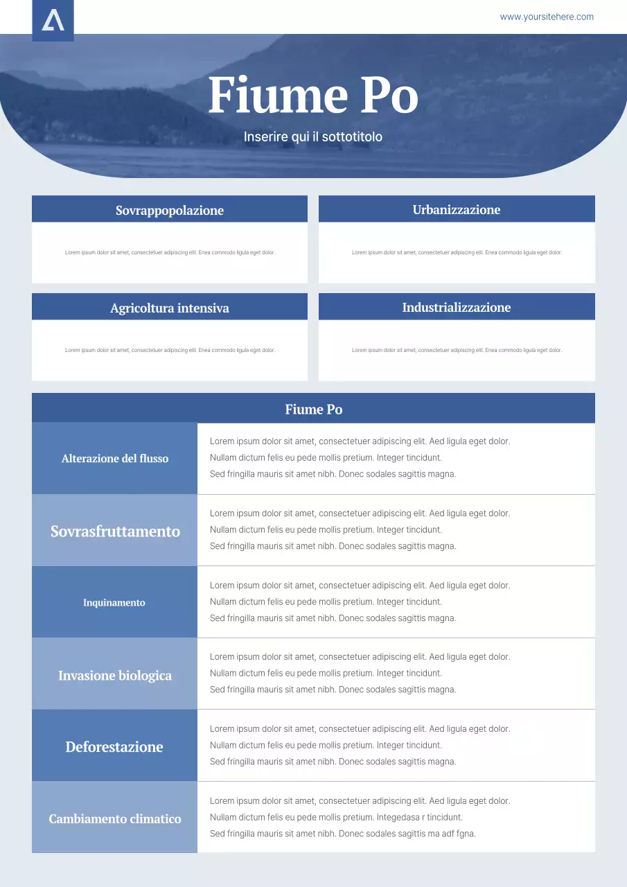 Manifesto informativo Blue Modern River