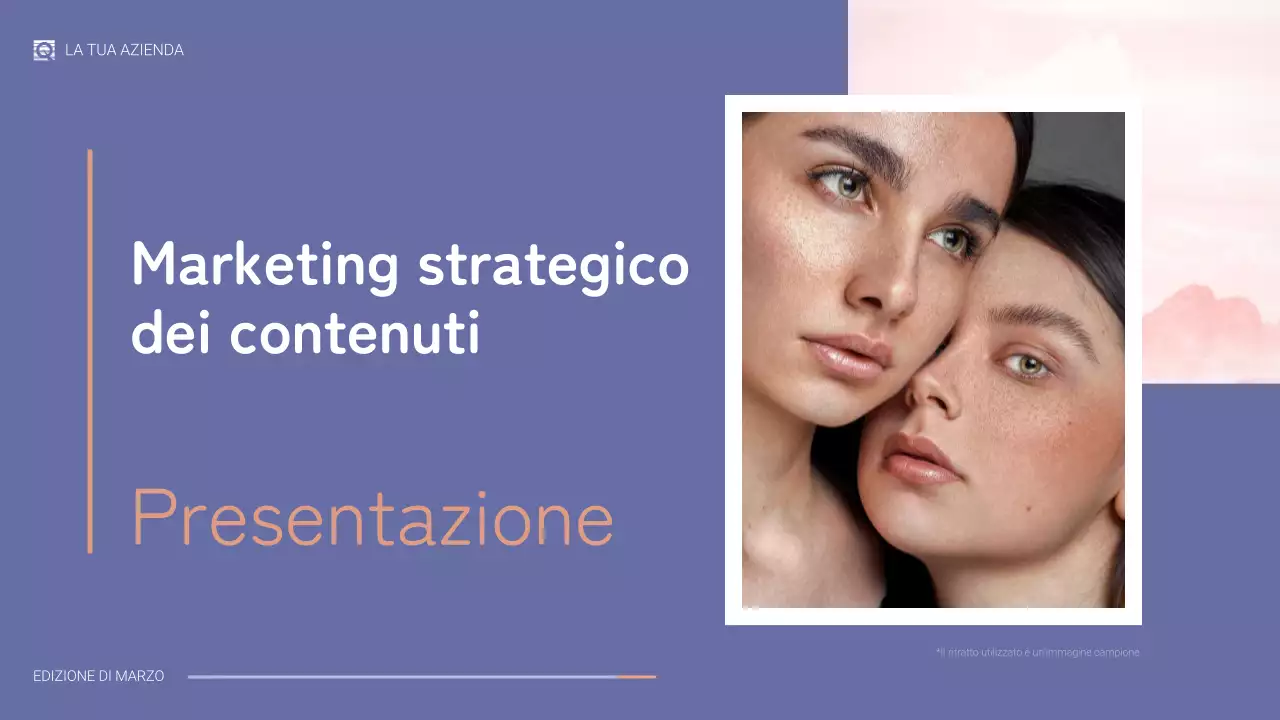 presentazione di marketing moderno viola