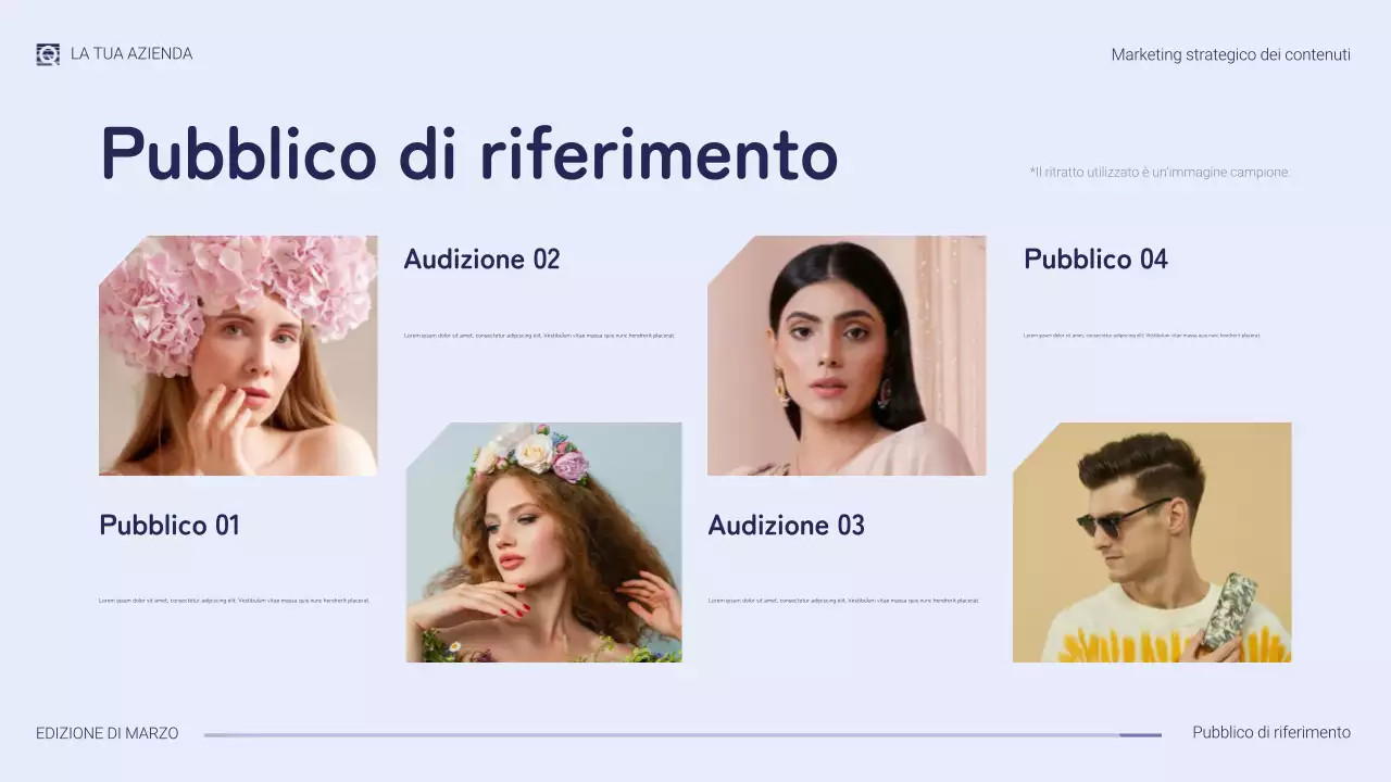 presentazione di marketing moderno viola