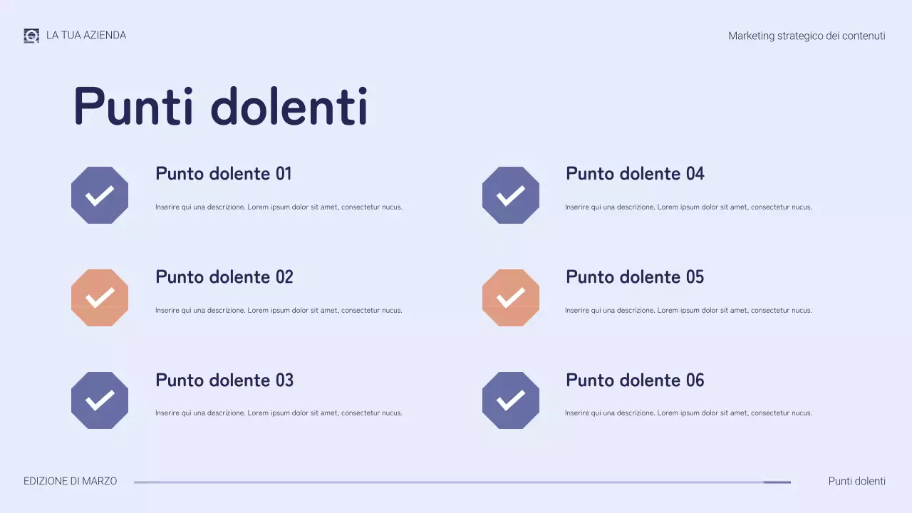 presentazione di marketing moderno viola