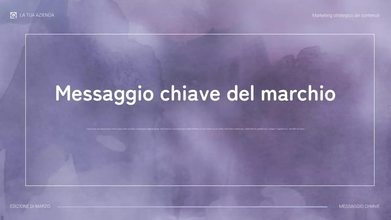 presentazione di marketing moderno viola