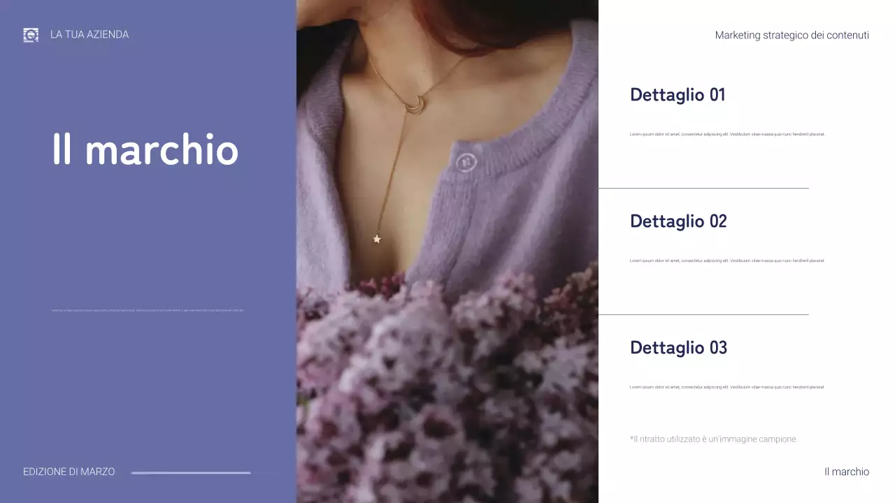 presentazione di marketing moderno viola