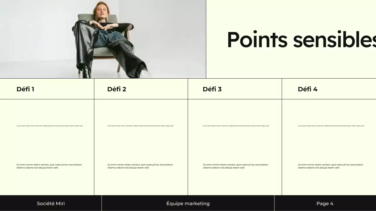 Présentation de la stratégie de marketing de contenu crème et noir