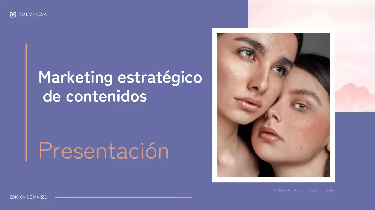 Presentación de marketing moderna de color morado
