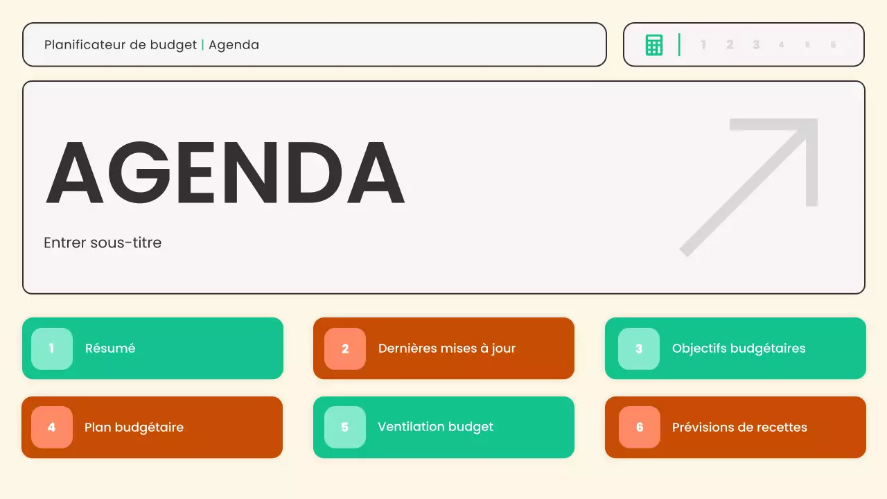 planificateur financier moderne beige