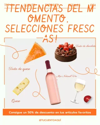 Promoción de comida moderna de color naranja