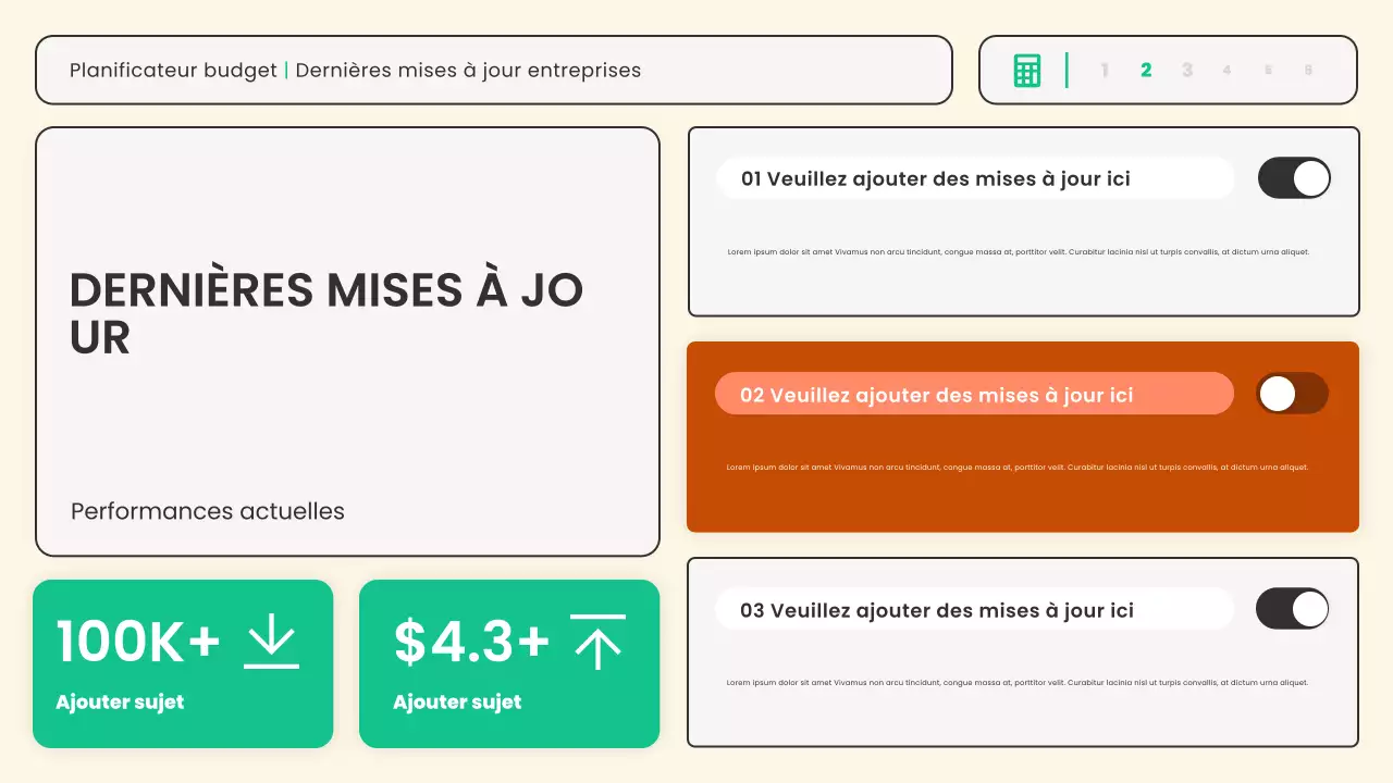 planificateur financier moderne beige