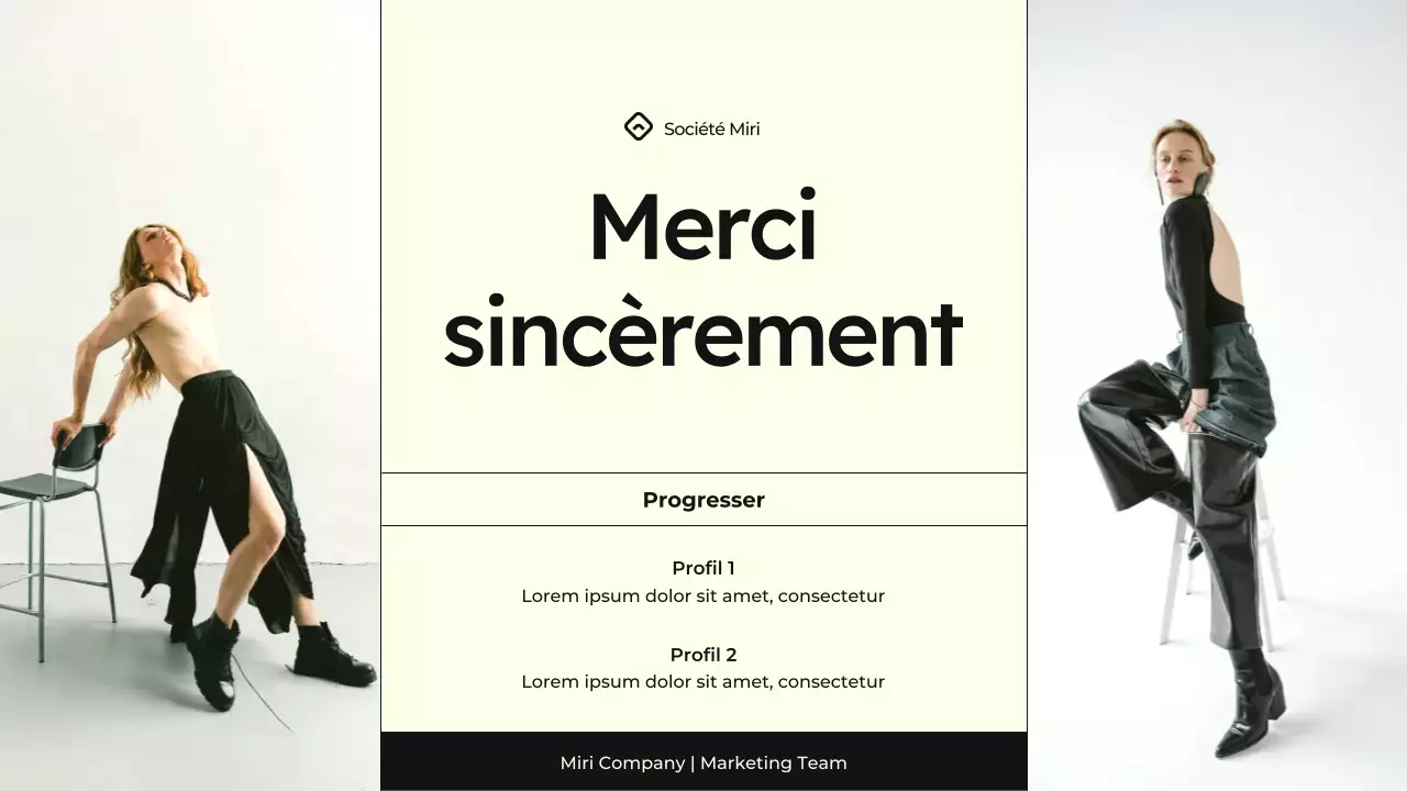 Présentation de la stratégie de marketing de contenu crème et noir