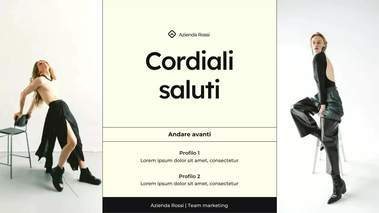 Presentazione della strategia di marketing dei contenuti Cream and Black